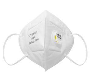 Mascarilla respiradora KN95 con válvula blanco 2 unidades SteelPro