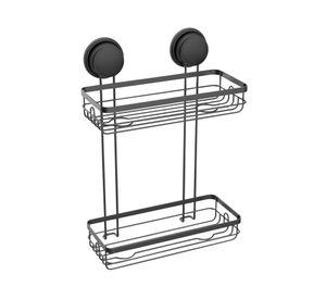 Organizador ducha 2 niveles negro Cotidiana