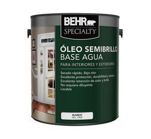 Óleo al agua 1 galón Specialty oscuro semi brillante Behr.