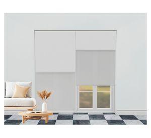 Cortina roller blackout doble 160x165 cm Sunscreen blanco