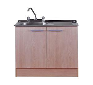 Mueble lavaplatos 100 cm derecho beige Mobikit.