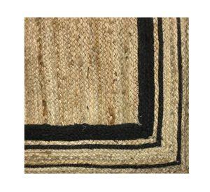 Alfombra 120x180 cm Trenzado 2 natural/negro