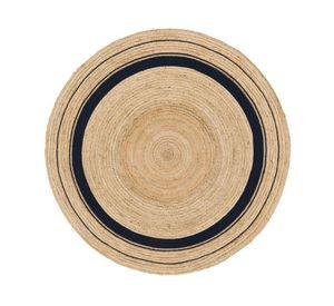 Alfombra 120 cm Trenzado café/negro Cotidiana
