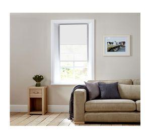 Cortina roller blackout doble 250x250 cm liso blanco Cotidiana