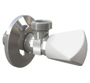 Llave angular 1/2'' HE blanco Bonomini.