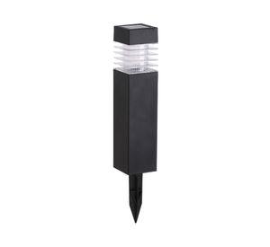 Estaca solar led cuadrada negro