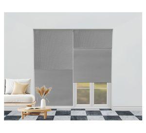 Cortina roller blackout doble 180x165 cm  Sunscreen gris