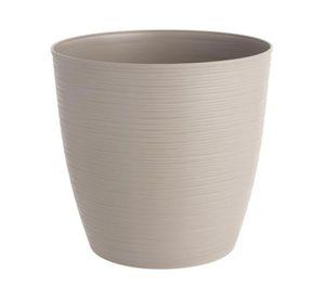 Macetero 33 cm piedra taupe Reyplast