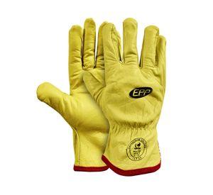 Guante cuero con forro amarillo EPP