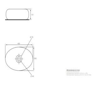 Lavamanos Oval Slim blanco