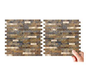 Mosaico vinílico 3D piedra oxidada 4 mm 29.7x29.2 cm