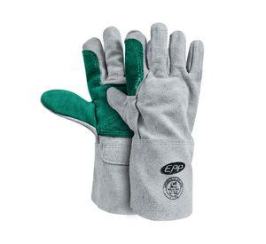 Guante descarne refuerzo blanco/verde EPP