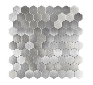 Mosaicos 29.1x28.6 cm Hexágono metálico