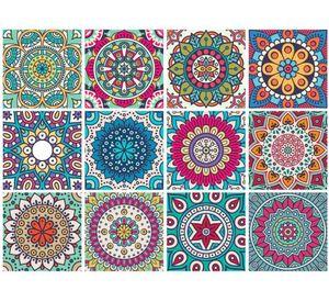 Vinilo adhesivo 15x15 cm Mandala 12 unidades