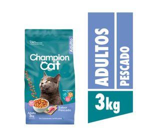 Alimento seco gatos 3 kg pescado Champion Cat.