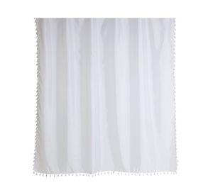Cortina baño 180x180 cm Borlas Cotidiana