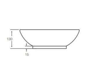 Lavamanos sobreponer 42.5x42.5 cm Malibú Slim Fanaloza