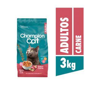 Alimento seco gatos 3 kg carne Champion Cat.