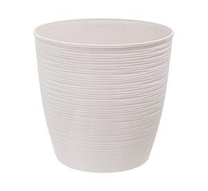 Macetero 18 cm Piedra blanco Reyplast