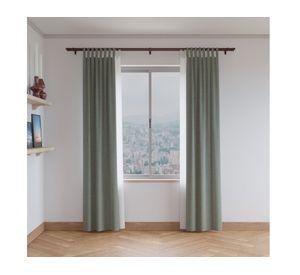 Barra Doble para cortinas metal 200x7 cm café