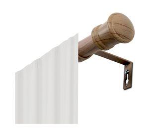 Barra cortina extensible Crown natural 25/28 mm 120/210 cm
