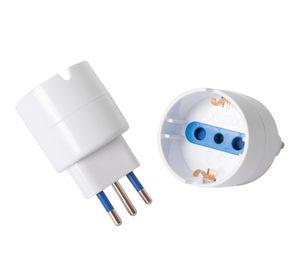 Adaptador Schuko con protección 10A blanco Rema
