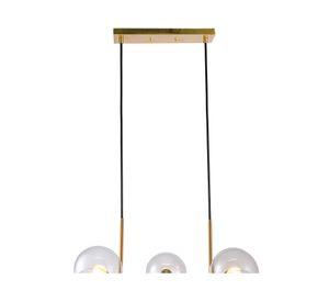 Lámpara colgar 8L E27 70's Retro globos vidrio
