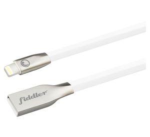 Cable iPhone plano 1 m Lightning blanco Fiddler