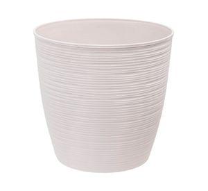Macetero 25 cm Piedra blanco Reyplast