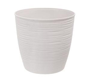 Macetero 33 cm Piedra blanco Reyplast