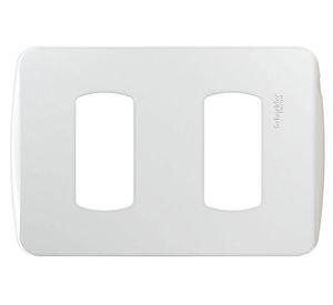 Placa 2 Módulos Miluz blanco Schneider