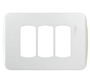Placa 3 Módulos Miluz blanco Schneider