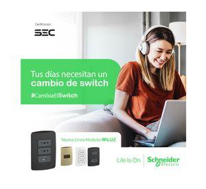 Placa 3 Módulos Miluz blanco Schneider