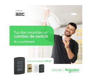 Placa armada tomacorriente doble 2P+T 10A Miluz blanco Schneider