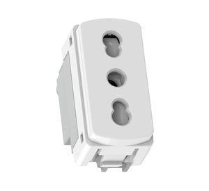 Toma corriente 2P+T 10A/16A Miluz blanco Schneider