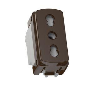 Toma corriente 2P+T 10A/16A Miluz café Schneider