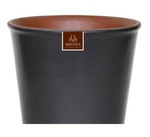 Maceta Zaia 15 cm gris mate