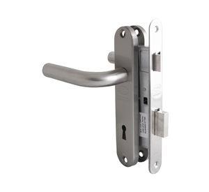 Cerradura embutida manilla dormitorio Futura Kenzo gris