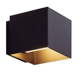 Aplique LED 2L luz cálida abatible negro Pro-Lighting