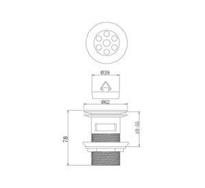 Desagüe lavatorio 11/4" DS111