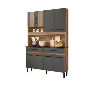 Kit cocina 8 puertas 2 cajones Barbara gris