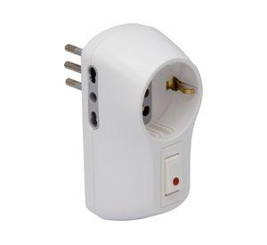 Adaptador triple Schuko volantes S3610DB-4 16A blanco Bticino