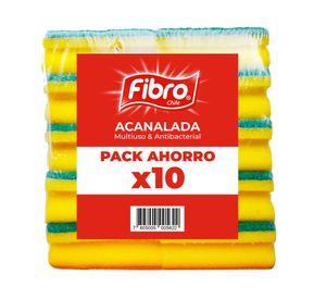 Esponja acanalada 10 unidades Fibro