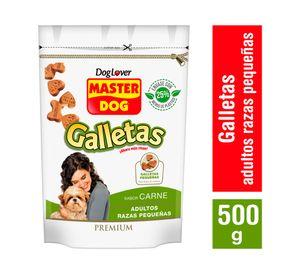 Snack perro 500 g Galleta raza pequeña carne Master Dog