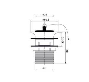 Desagüe 1 1/4'' plástico