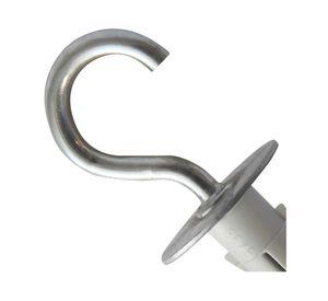 Tarugo gancho 9x50 mm Curvo gris