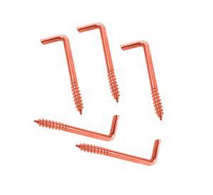 Tornillo escuadra 3x1'' cobrizado 5 unidades