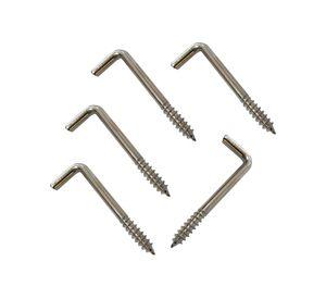 Tornillo escuadra 3x1'' niquelado 5 unidades