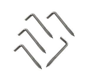Tornillo escuadra 3.7x2'' niquelado 5 unidades
