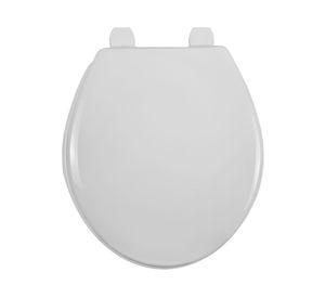 Asiento WC redondo plástico antibacterial blanco